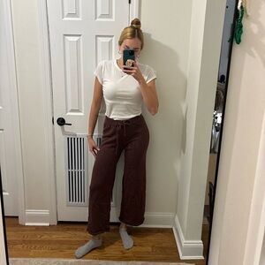 Amazon brown sweater high waisted tie pants